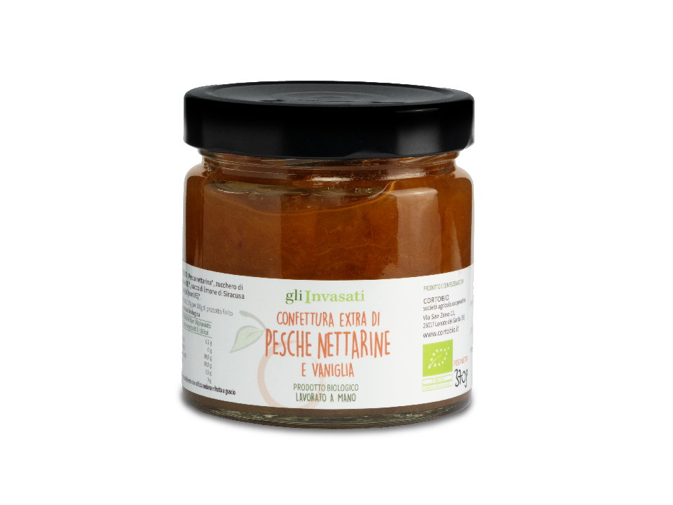 confettura pesca e vaniglia